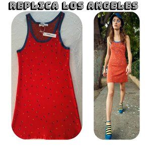 REPLICA LOS ANGELES Knit Sheath Dress Stars Red